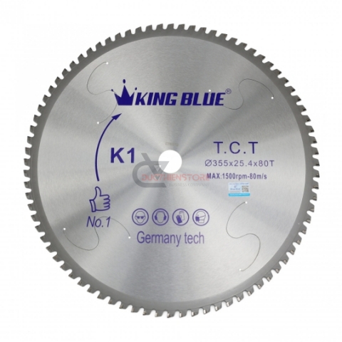 Lưỡi cắt sắt hợp kim 355mm Kingblue K1-355x80T (New)