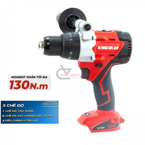 Máy khoan Pin 130Nm KINGBLUE KM18QE ( 3 chức năng )