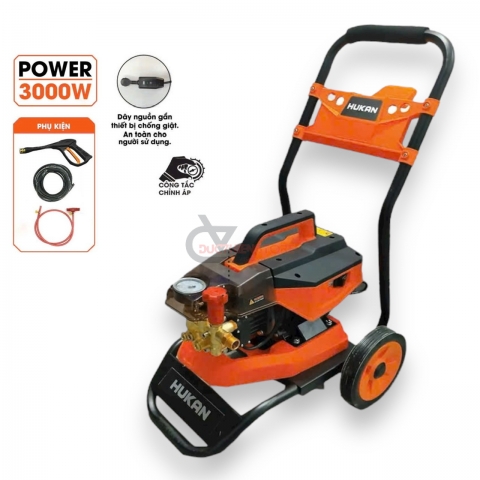 Máy rửa xe 3000W Cao Áp Hukan G2-CA3003 Chỉnh Áp Xe Đẩy