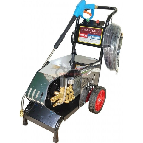 Máy xịt rửa công nghiệp 2.5kW Amaxtools AMG2500 xe đẩy