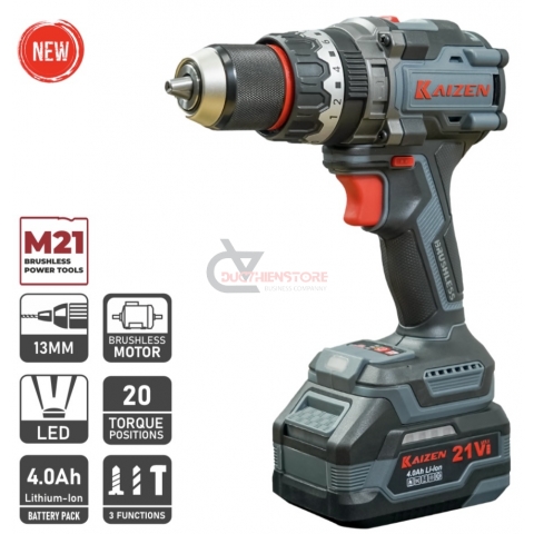 Máy khoan Pin 21V 160Nm Kaizen KZ-ID13160ATC Brushless
