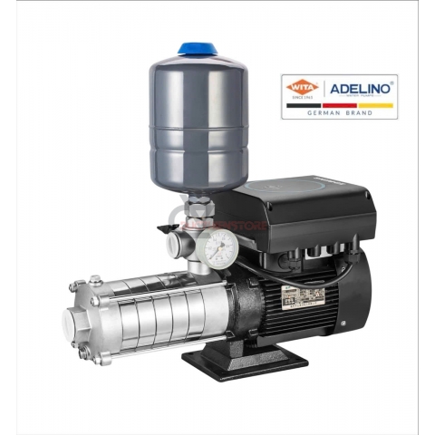 Bơm tăng áp biến tần 750W Adelino AWJE4-4 inverter ( 1 pha 1.0Hp )