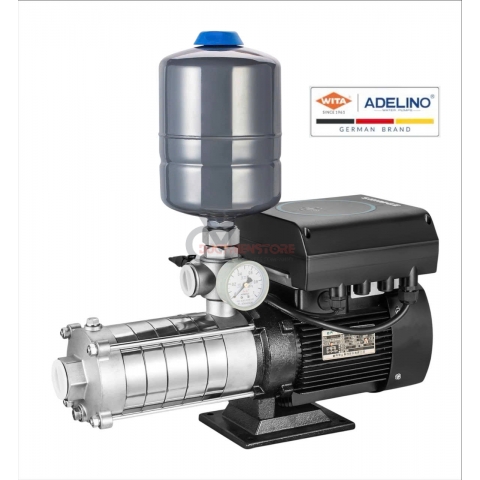 Bơm tăng áp biến tần 1.5Kw Adelino AWJE8-4 inverter ( 1 pha 2.0Hp )